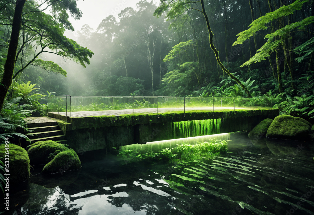 Obraz premium bridge in the forest