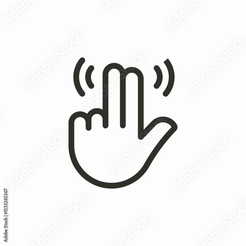 double tap fingers icon sign vector