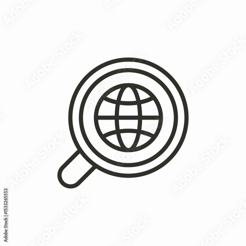 global search icon sign vector