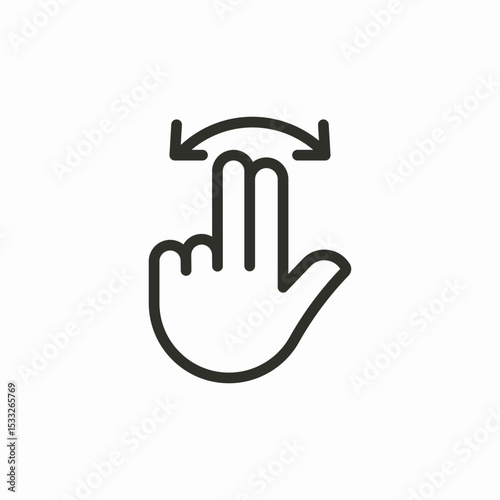 hand swipe left right icon sign vector