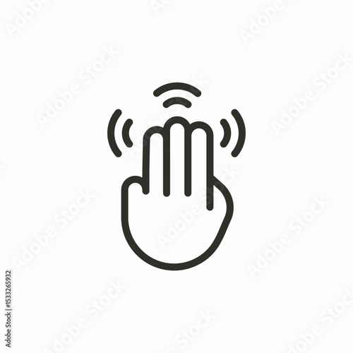hand wave  icon sign vector