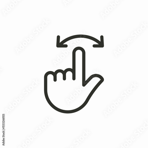 horizontal swipe  icon sign vector