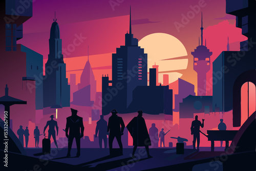 night city skyline