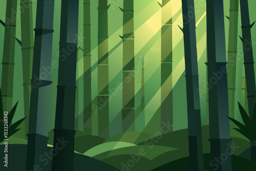 green bamboo background