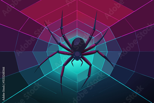 spider and web