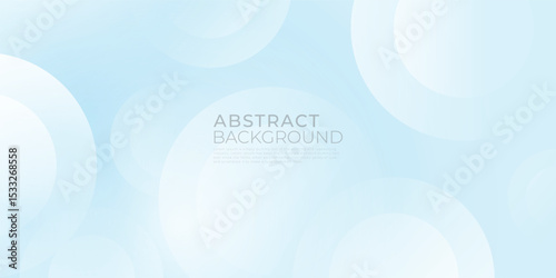 Soft blue abstract background, overlapping transparent circles. Vector Illustration