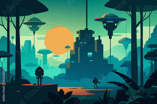 vector illustration of a city