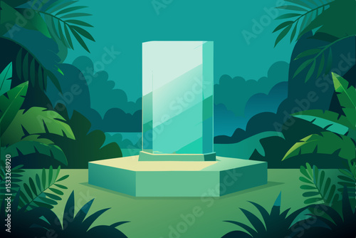 tropical island with palm trees