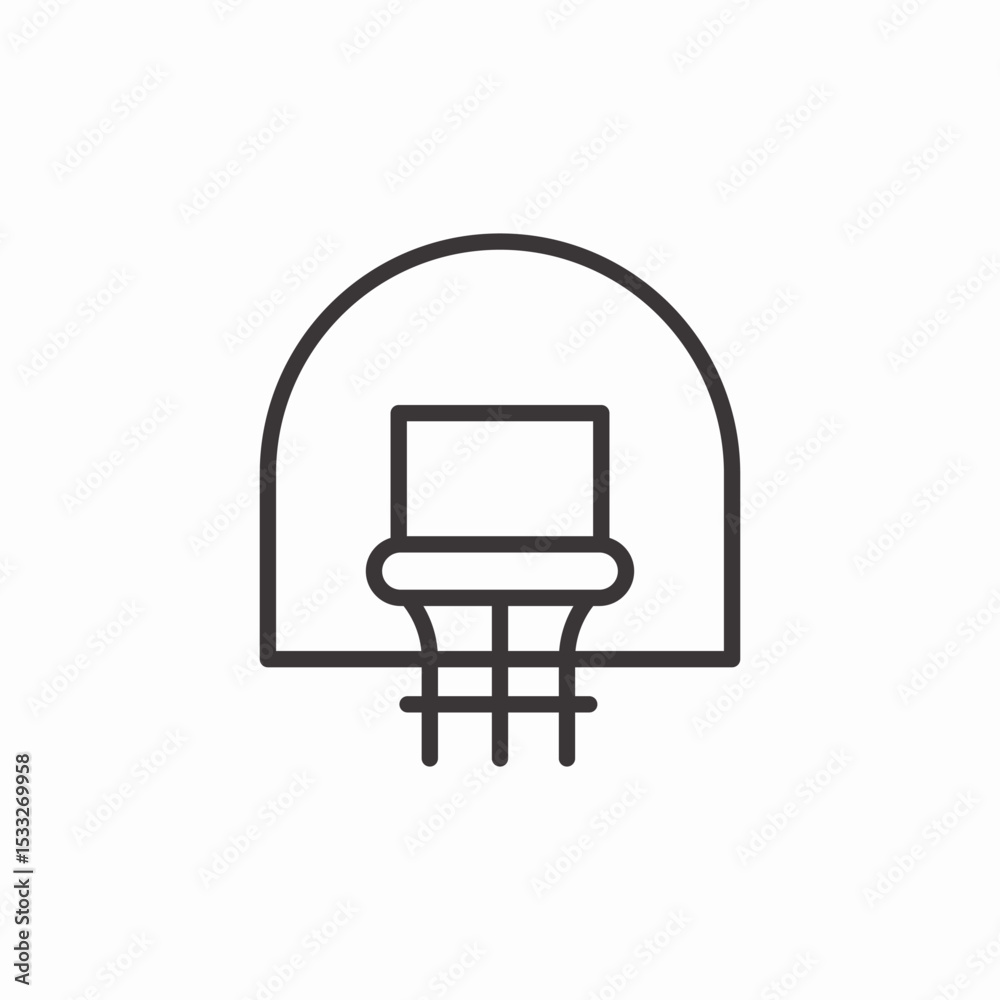 basketball hoop backboard icon sign vector