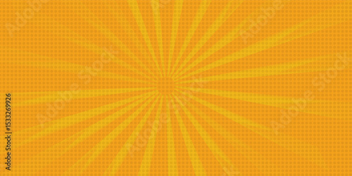 orange sun rays background design template