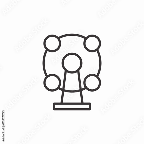 ferris wheel amusement icon sign vector