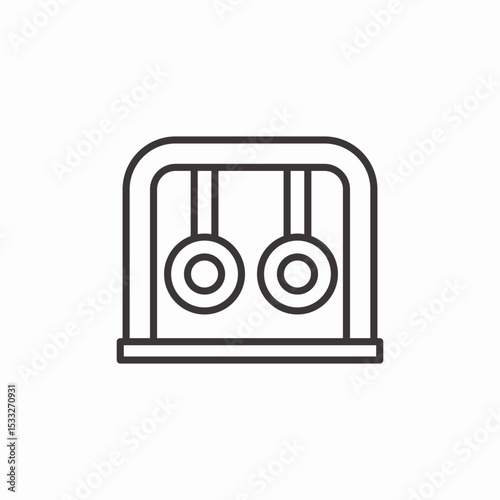 gymnastic rings apparatus icon sign vector