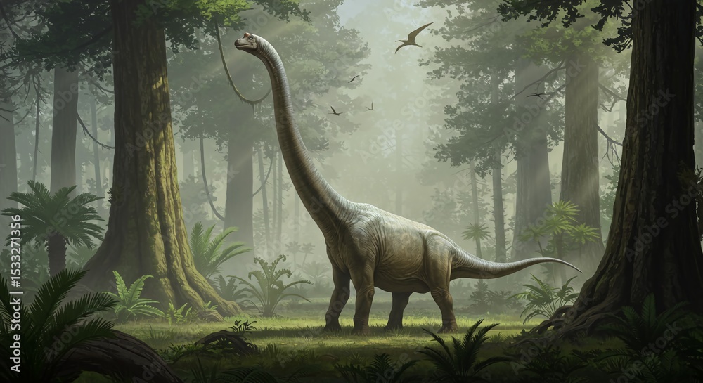 Obraz premium dinosaurs in the grass