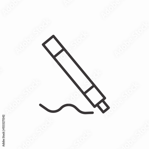 marker drawing line icon sign vector