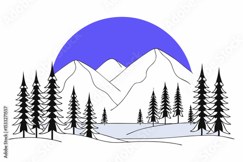 winter mountain landscape