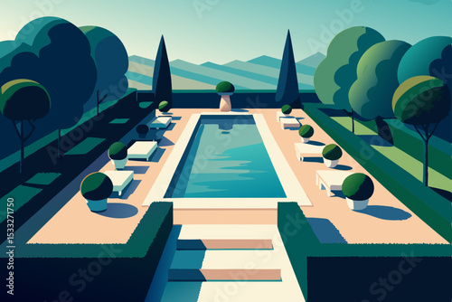 swimming pool in hotel