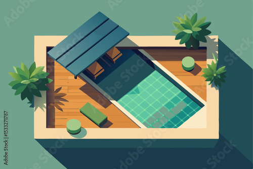illustration of a tropical beach