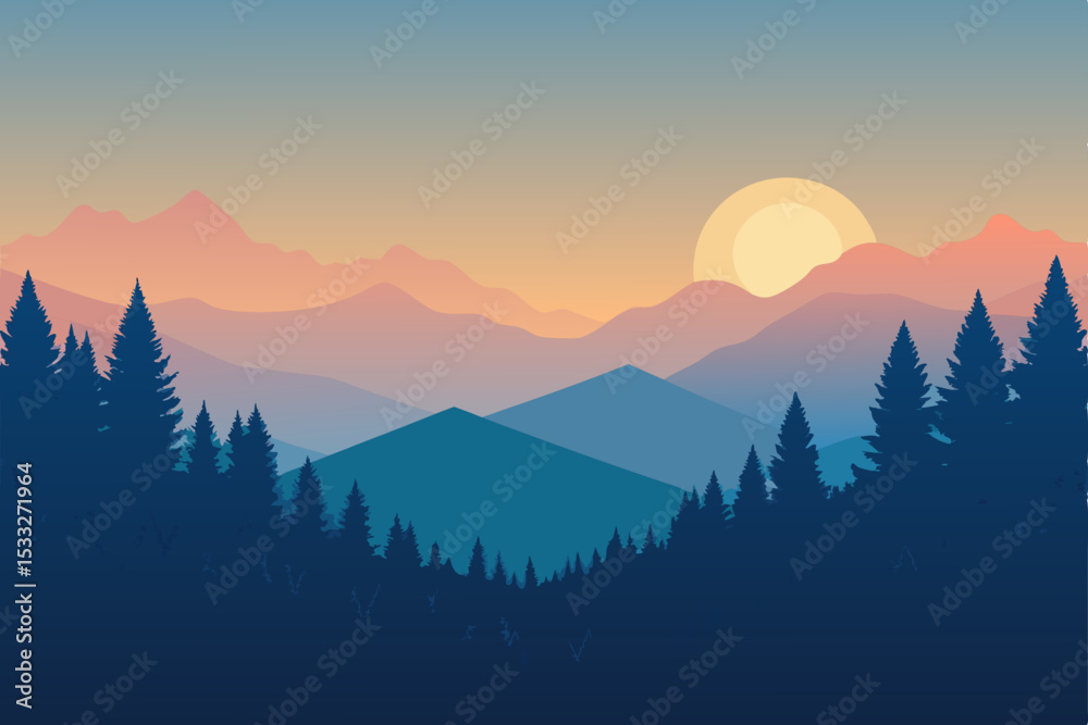 Obraz premium sunrise in mountains