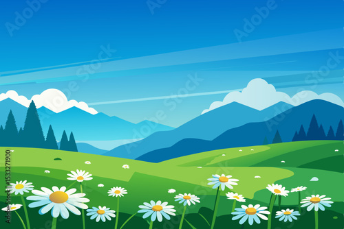 meadow and mountains