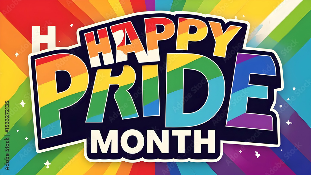Obraz premium Pride Month Vibrant Celebration Poster