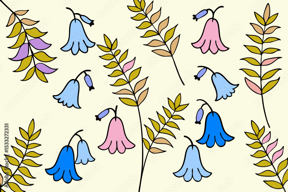 Obraz premium seamless pattern with feathers