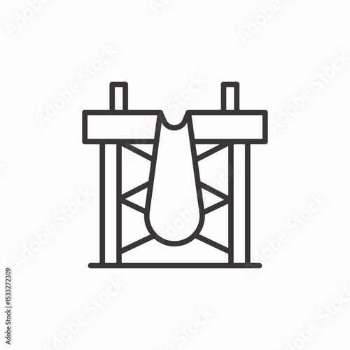 oil rig platform icon sign vector