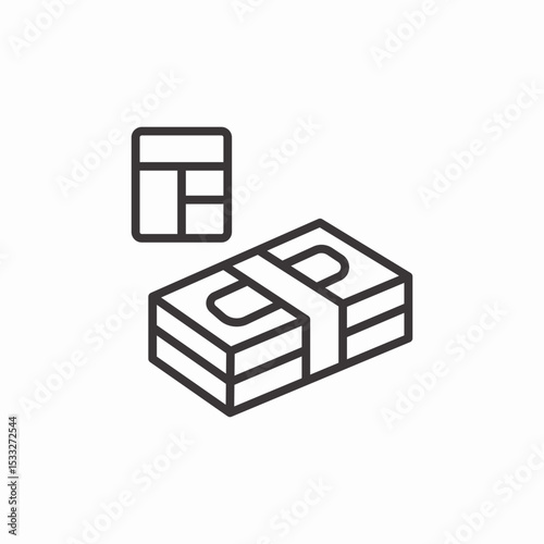 money stack document icon sign vector