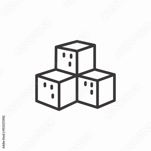 six sided die icon sign vector