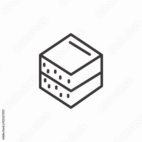 sugar cube sweetener icon sign vector