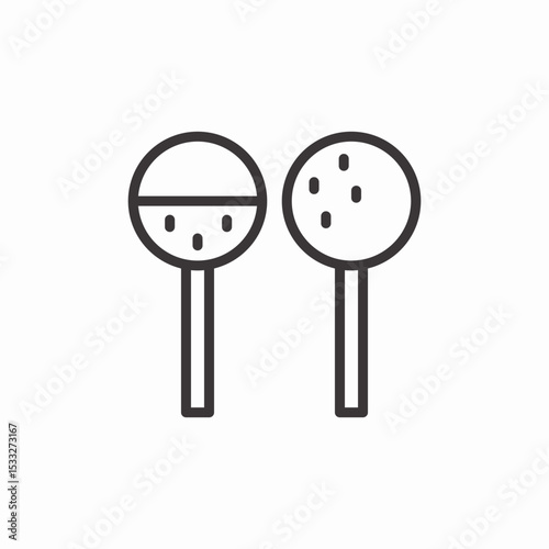 two lollipop candy icon sign vector