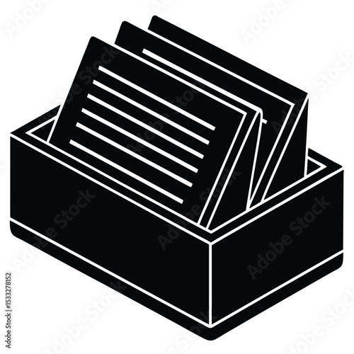 Insurance agent element isolated document tray with forms on white background
