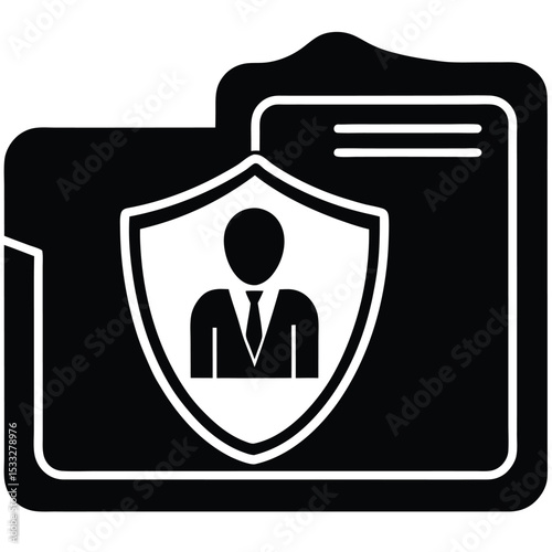 insurance agent element isolated welcome folder on white background