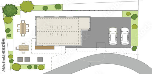 Architectural Drawings diagram concept, Minimal style hand drawn.