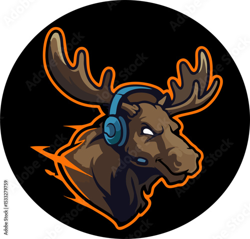 Deer hunter logo, deer logo, badge, emblem, label design template. vector illustration of deer head silhouette and arrow. hunter club, deer hunting symbol icon