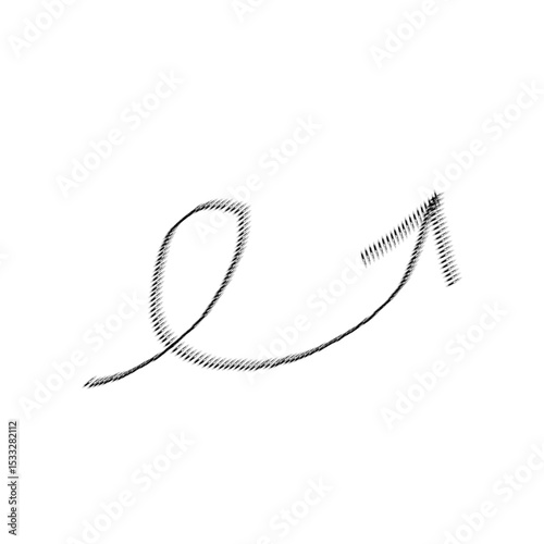 Pale grunge hand drawn arrow vector. Grunge arrow isolated on white background. Arrow mark icon, arrow paint.