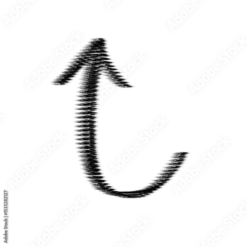 Grunge hand drawn arrow vector. Art grunge arrow isolated on white background. Arrow mark icon, arrow paint.