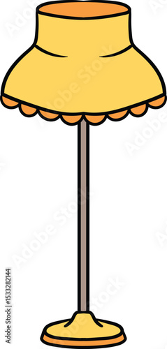 Modern lamp with round light shade illustration