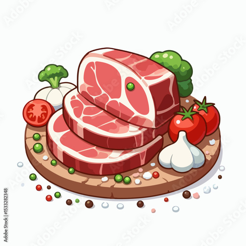 vector illustration of cutlets