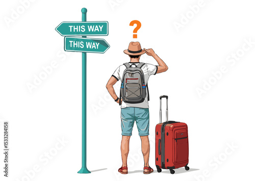 Lost Traveler Making Tough Decisions on Your Journey -  A Guide to Choosing Your Path