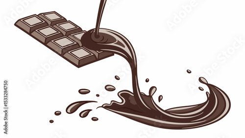 Delicious Melted Chocolate Indulgent Treat, Sweetness, Decadence