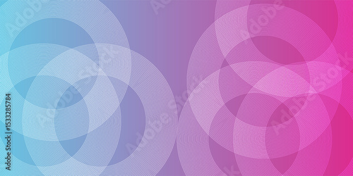 Blue and pink gradient vector background, featuring subtle circular line patterns. Blue and Pink vector background with digital modern texture.