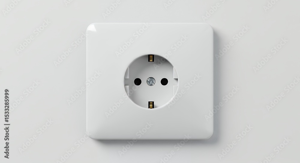 White electrical outlet on wall White electrical outlet on wall
