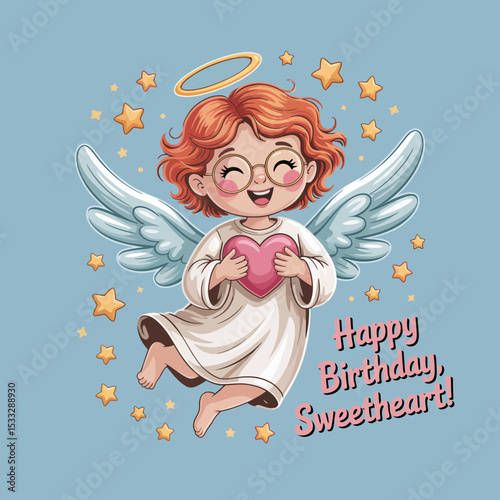 Flying Birthday Angel
