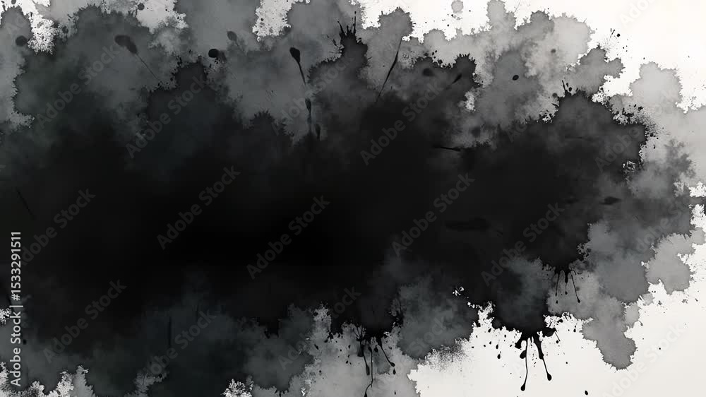 Black And Gray Ink Splatter Abstract Background Black And Gray Ink Splatter Abstract Background