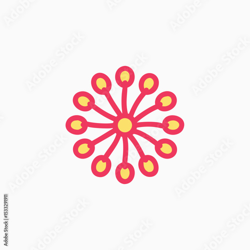 Flower abstract icon design fully editable vector template