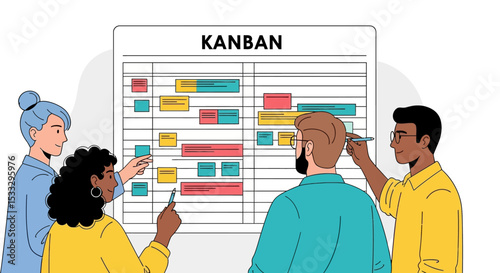 Kanban Board Streamlining Teamwork and Project Management