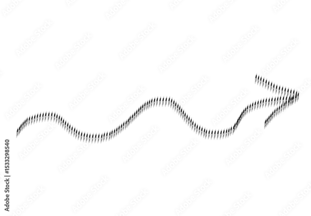 Naklejka premium Pale grunge hand drawn arrow vector. Grunge arrow isolated on white background. Arrow mark icon, arrow paint.