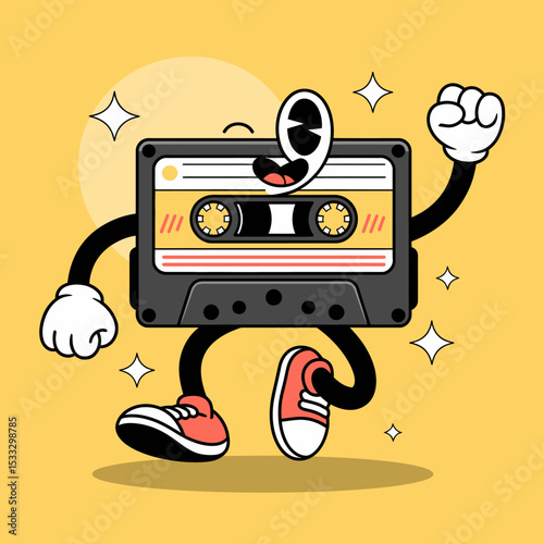 Cassette Tape Running