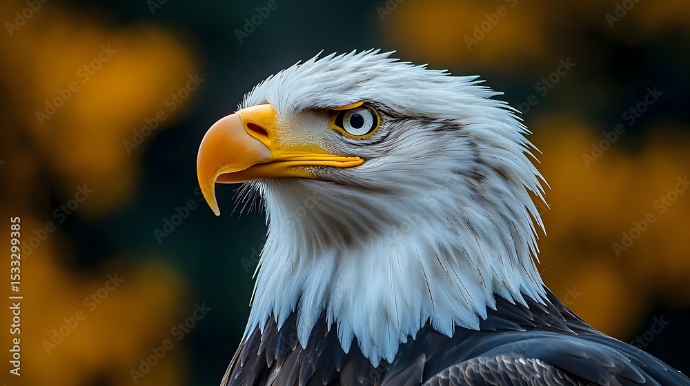 Obraz premium Close-up portrait of a majestic bald eagle.