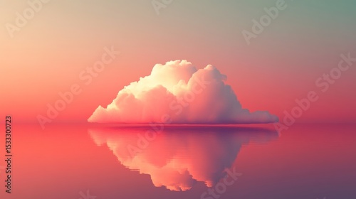 Serene cloud reflection